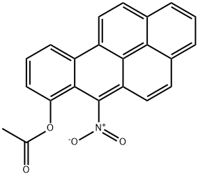 6-Nitrobenzo(a)pyren-7-ol acetate (ester) Structure