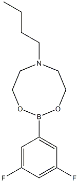6-butyl-2-(3,5-difluorophenyl)-1,3,6,2-dioxazaborocane Struktur