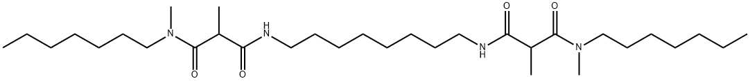 N,N′′-オクタメチレンビス(N′-ヘプチル-N′-メチルメチルマロンアミド) 化学構造式