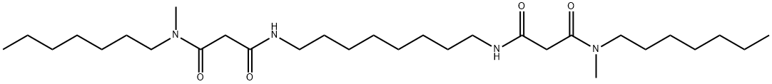 N,N′′-(1,8-オクタンジイル)ビス(N′-ヘプチル-N-メチルプロパンジアミド) 化学構造式