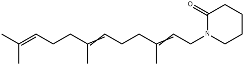 1-(3,7,11-Trimethyl-2,6,10-dodecatrienyl)piperidine-2-one 结构式