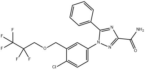 1-[4-chloro-3-(2,2,3,3,3-pentafluoropropoxymethyl)phenyl]-5-phenyl-1,2 ,4-triazole-3-carboxamide|1-[4-chloro-3-(2,2,3,3,3-pentafluoropropoxymethyl)phenyl]-5-phenyl-1,2 ,4-triazole-3-carboxamide