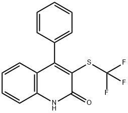 2(1H)-Quinolinone, 3-[(trifluoromethyl)thio]-4-phenyl- 结构式