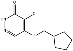 4-氯-5-(环戊基甲氧基)哒嗪-3(2H)-酮, 1191454-46-2, 结构式