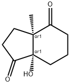 (+/-)-cis-6-Hydroxy-1-Methylbicyclo[4.3.0]nonane-2,7-dione Struktur
