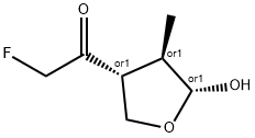 Ethanone, 2-fluoro-1-(tetrahydro-5-hydroxy-4-methyl-3-furanyl)-, (3alpha,4beta,5alpha)- (9CI),119232-97-2,结构式