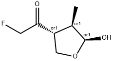 Ethanone, 2-fluoro-1-(tetrahydro-5-hydroxy-4-methyl-3-furanyl)-, (3alpha,4beta,5beta)- (9CI),119232-98-3,结构式