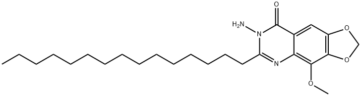 1,3-Dioxolo[4,5-g]quinazolin-8(7H)-one,  7-amino-4-methoxy-6-pentadecyl-|