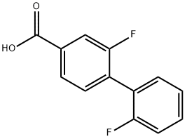 4-(2-Fluorophenyl)-3-fluorobenzoic acid, 1192548-50-7, 结构式