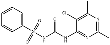 5-Chloro-2,4-dimethyl-6-(([(phenylsulfonyl)amino]carbonyl)amino)pyrimi dine Structure