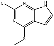 2-Chloro-4-(methylthio)-7H-pyrrolo[2,3-d]pyrimidine Struktur