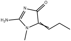 2-Amino-1,5-dihydro-1-methyl-5-propylidene-4H-imidazol-4-one 化学構造式