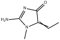 2-amino-5-ethylidene-1-methylimidazol-4-one Struktur