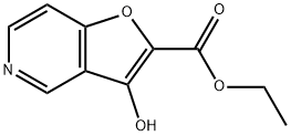 3-Hydroxyfuro[3,2-c]pyridine-2-carboxylic acid ethyl ester 结构式