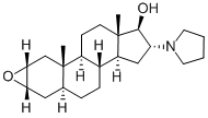 (2α,3α,5α,16β,17β)-2,3-Epoxy-16-(1-pyrrolidinyl)androstan-17-ol Structure