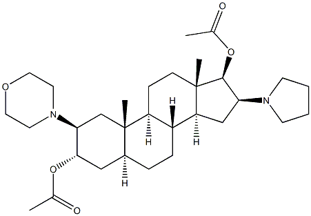 2(4-吗啉基)-16-(1-吡咯基)-雄甾-3,17-二醇二乙酸酯,119302-22-6,结构式