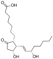 7-[(1R,2S,3R)-3-hydroxy-2-[(E,3S)-3-hydroxyoct-1-enyl]-5-oxo-cyclopent yl]heptanoic acid Struktur