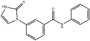 N-苯基-3-(2-硫烷基-1H-咪唑-1-基)苯甲酰胺 结构式