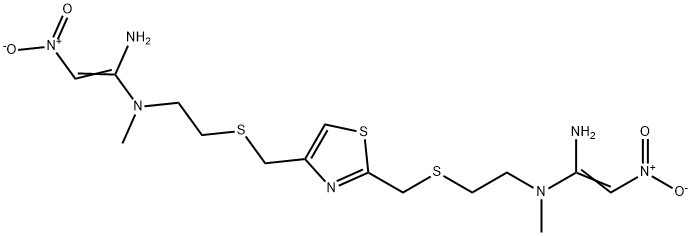 N1,N1'-[2,4-Thiazolediylbis(Methylenethio-2,1-ethanediyl)]bis(N'-Methyl-2-nitro-1,1-ethenediaMine) Struktur