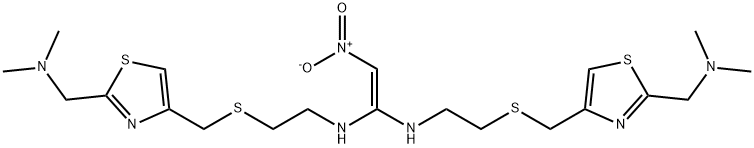 N'-[2-[[[2-[(DiMethylaMino)Methyl]-4-thiazolyl]Methyl]thio]ethyl] Nizatidine 化学構造式