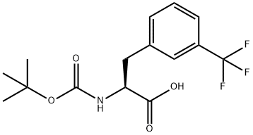 2-TERT-BUTOXYCARBONYLAMINO-3-(3-TRIFLUOROMETHYL-PHENYL)-PROPIONIC ACID,119349-14-3,结构式