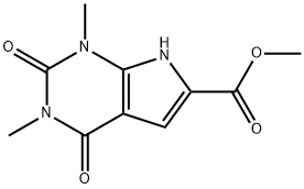 Methyl 1,3-diMethyl-2,4-dioxo-2,3,4,7-tetrahydro-1H-pyrrolo[2,3-d]pyriMidine-6-carboxylate, 96% Struktur