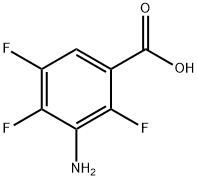 3-アミノ-2,4,5-トリフルオロ安息香酸 化学構造式