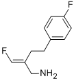 (E)-2-(フルオロメチレン)-4-(4-フルオロフェニル)ブタン-1-アミン 化学構造式