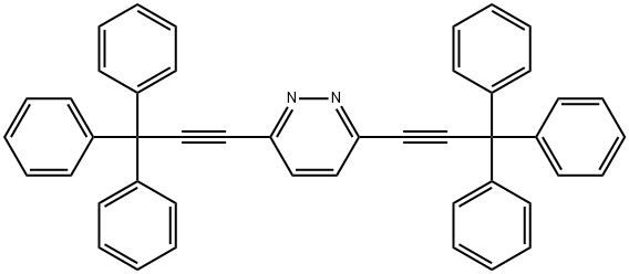 3,6-bis(3,3,3-triphenylpropynyl)pyridazine Structure