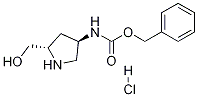 (2S,4R)-2-hydroxyMethyl-4-CBZ-aMino Pyrrolidine-HCl 化学構造式
