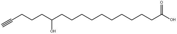 12-hydroxy-16-heptadecynoic acid 化学構造式