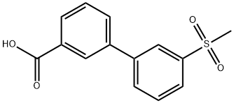 3'-Methanesulfonyl-biphenyl-3-carboxylic acid Struktur