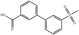 3-(METHYLSULFONYL)BIPHENYL-3-CARBOXYLIC ACID 结构式