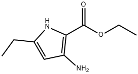 3-氨基-5-乙基-1H-吡咯-2-甲酸乙酯, 1194374-72-5, 结构式