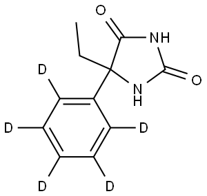 rac N-Desmethyl Mephenytoin-deuterated, 119458-27-4, 结构式