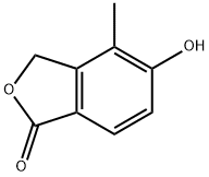 5-ヒドロキシ-4-メチルイソベンゾフラン-1(3H)-オン 化学構造式
