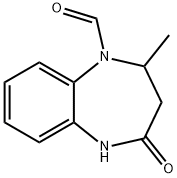 2-Methyl-4-oxo-2,3,4,5-tetrahydro-1H-1,5-benzodiazepine-1-carbaldehyde 化学構造式