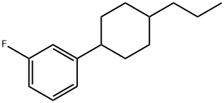 1-フルオロ-3-(4-プロピルシクロヘキシル)ベンゼン 化学構造式
