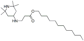 N-(2,2,6,6-テトラメチル-4-ピペリジニル)-β-アラニンドデシル 化学構造式