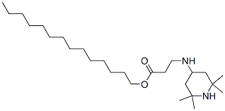 .beta.-Alanine, N-(2,2,6,6-tetramethyl-4-piperidinyl)-, tetradecyl ester Struktur