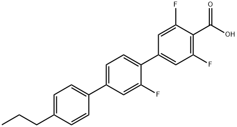 2',3,5-Trifluoro-4''-propyl-[1,1':4',1''-terphenyl]-4-carboxylic acid Struktur