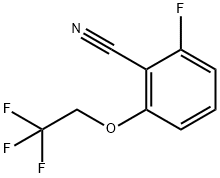 2-フルオロ-6-(2,2,2-トリフルオロエトキシ)ベンゾニトリル 化学構造式