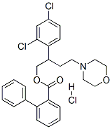 Biphenylcarboxylic acid, 2-(2,4-dichlorophenyl)-4-(4-morpholinyl)butyl ester, hydrochloride 结构式