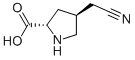 L-Proline, 4-(cyanomethyl)-, trans- (9CI) Structure