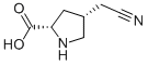 L-Proline, 4-(cyanomethyl)-, cis- (9CI) 结构式