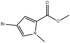4-ブロモ-1-メチル-1H-ピロール-2-カルボン酸メチル 化学構造式