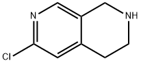 6-chloro-1,2,3,4-tetrahydro-2,7-naphthyridine Structure