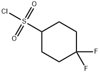 4,4-difluorocyclohexane-1-sulfonyl chloride 化学構造式