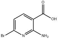 2-アミノ-6-ブロモニコチン酸 化学構造式