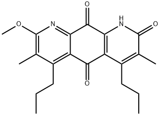 8-Methoxy-3,7-dimethyl-4,6-dipropylpyrido[3,2-g]quinoline-2,5,10(1H)-trione Struktur